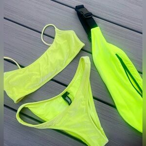 Neon Yellow Triangl Bikini